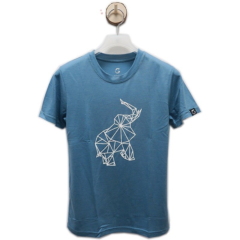 é Grato 天丝咖啡纱纤维 吸湿排汗短袖T恤 (动物家族-大象) 尼加拉蓝 - 其他 - 其他材质 蓝色