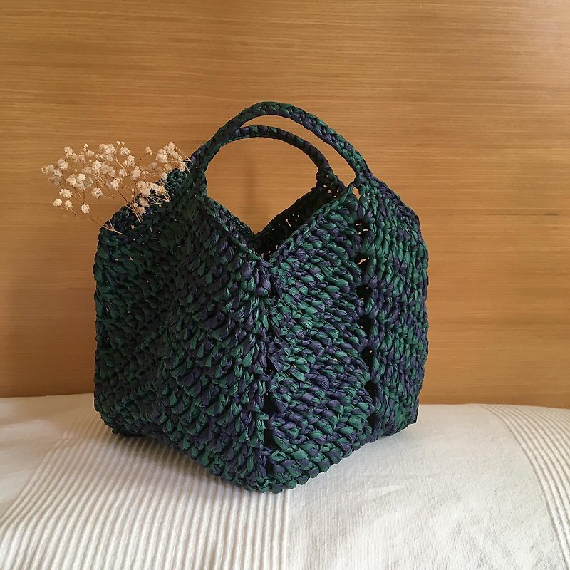 hm2。混织 立方提袋 | 多色可选 - 手提包/手提袋 - 纸 绿色