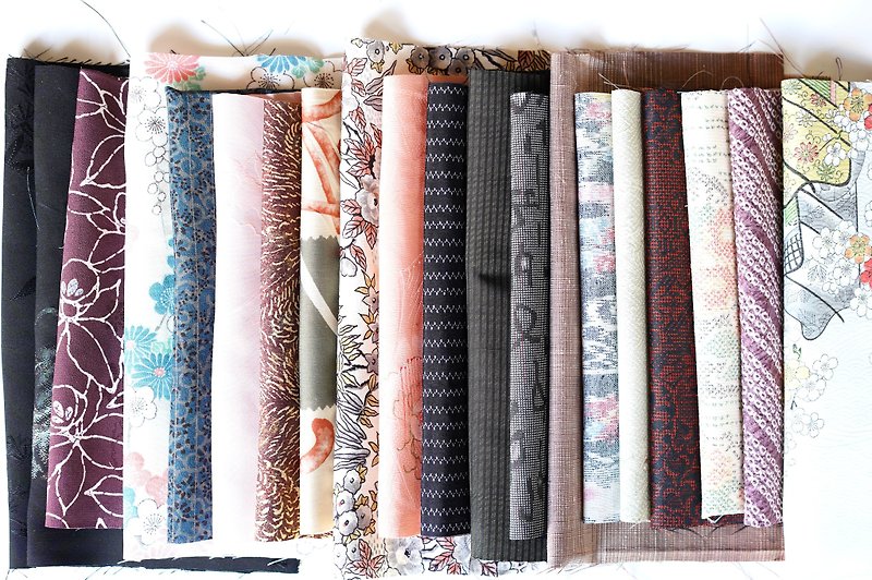 kimono fabric set, Japanese textile, Shibori, Japanese fabric, 20 pieces D /4500 - 编织/刺绣/羊毛毡/裁缝 - 其他材质 多色
