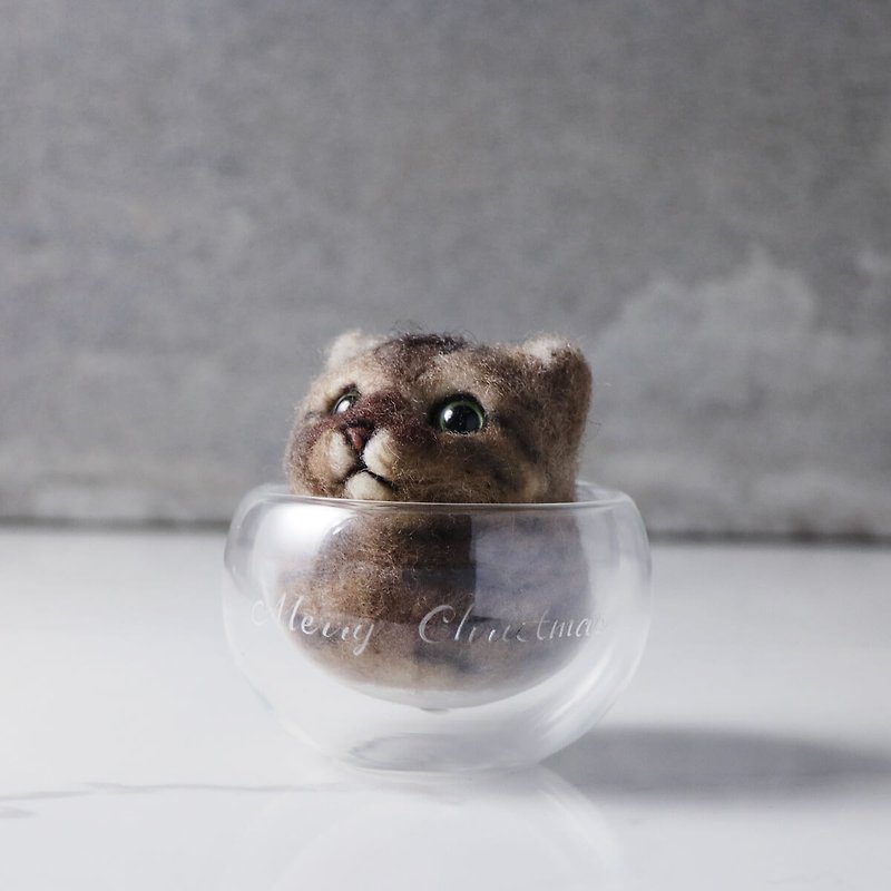 圣诞礼物 feiwa猫丸犬丸杯 定制化宠物 猫 狗 - 订制画像 - 玻璃 灰色