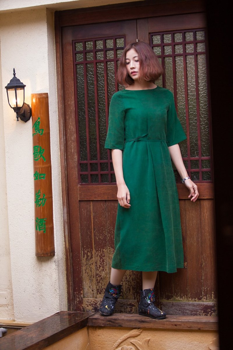 绿玉 - 裙子 - 丝．绢 绿色
