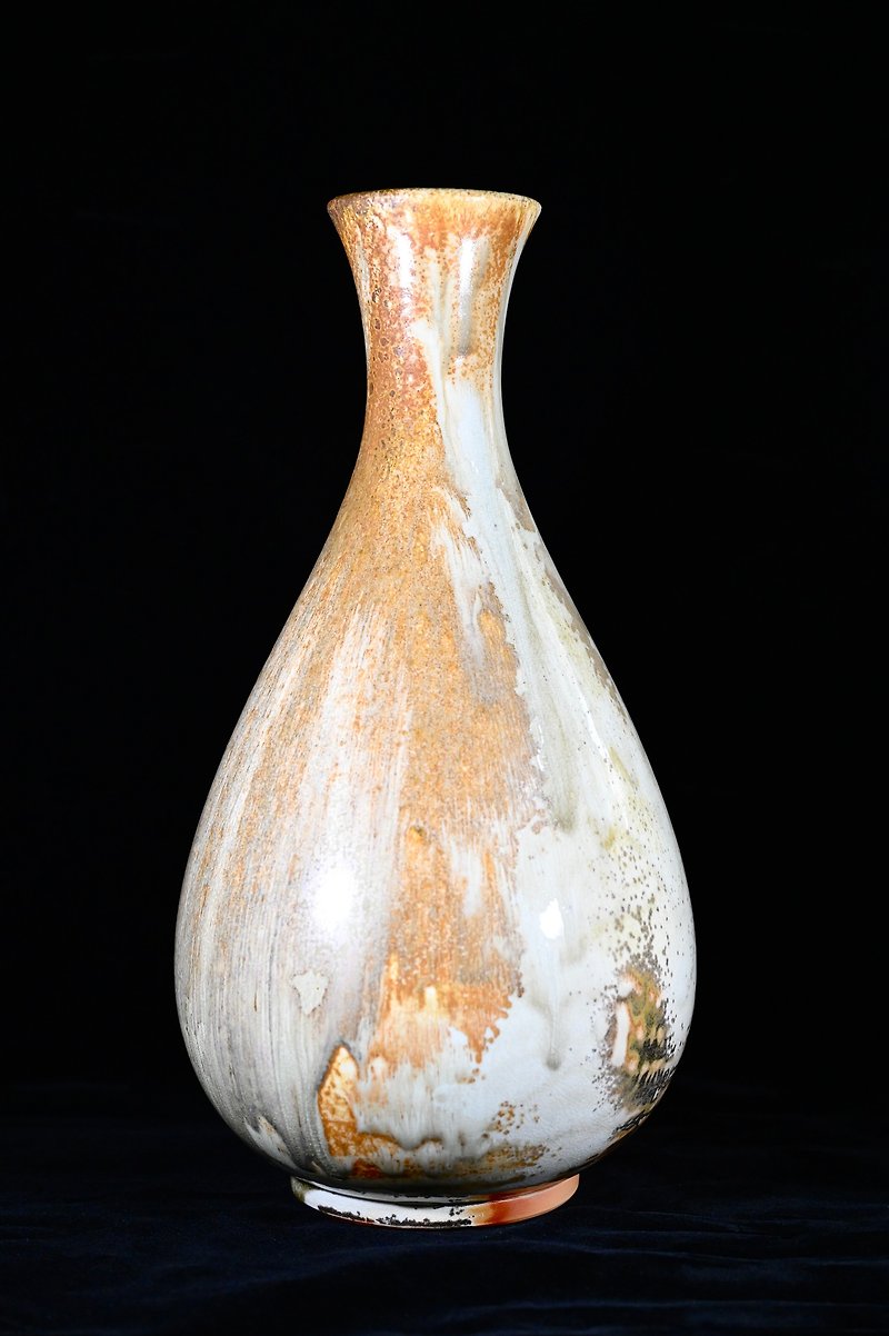 手作柴烧上釉花器-胆瓶 NT22 - 花瓶/陶器 - 其他材质 