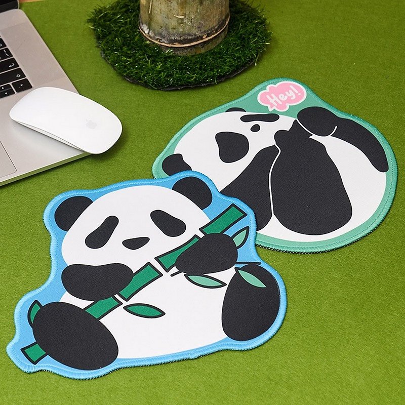 卡通熊猫插画鼠标垫 橡胶布面滑鼠垫 - 鼠标垫 - 橡胶 