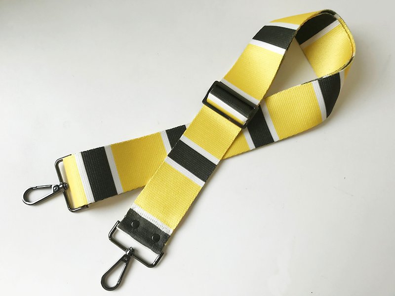 2寸宽版背带 棉织背带 背包背带  可以调整 可以替换 印花背带 - 束口袋双肩包 - 棉．麻 黄色