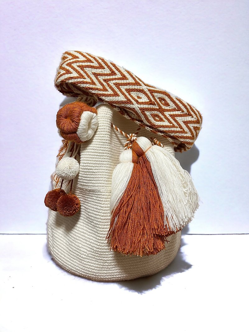 哥伦比亚 Wayuu 手织袋 - 侧背包/斜挎包 - 棉．麻 多色