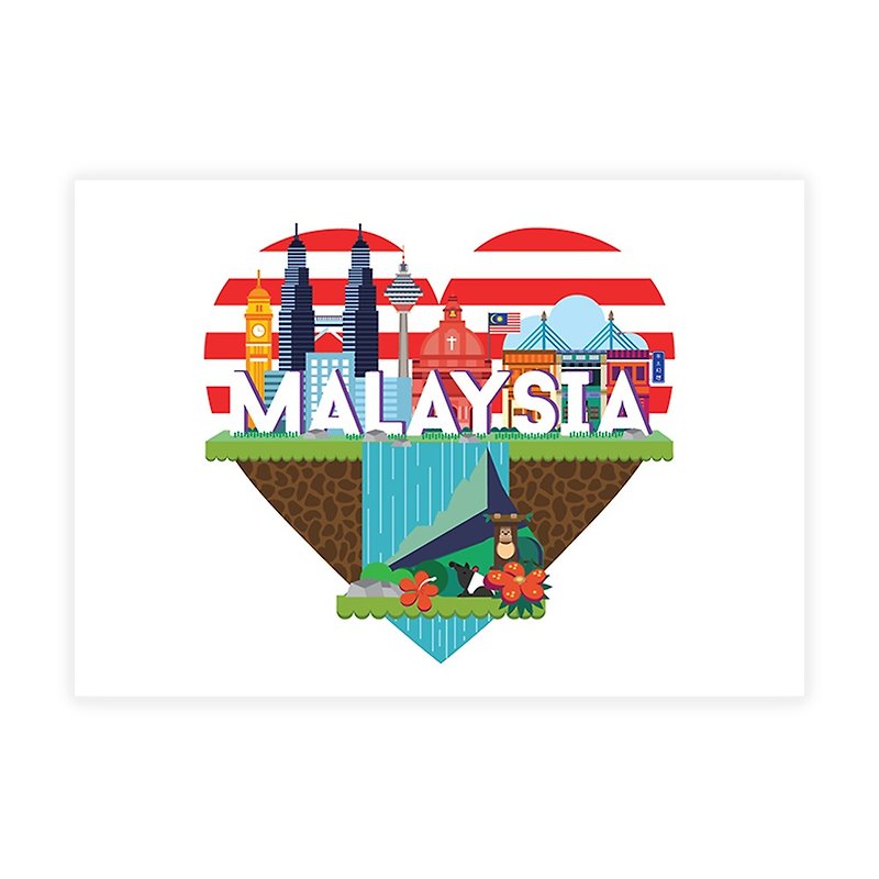 我爱马来西亚明信片 - 卡片/明信片 - 纸 