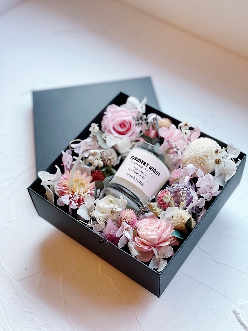 浪漫花方型盒定制 14*14  包装礼物 定制名字 干燥花 花盒 礼物 - 卡片/明信片 - 植物．花 