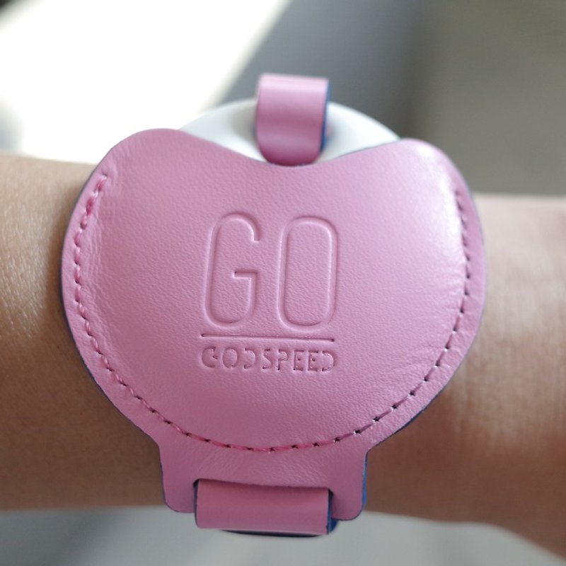 GOstrap-樱花粉-GOGORO钥匙皮革手环 - 其他 - 真皮 粉红色