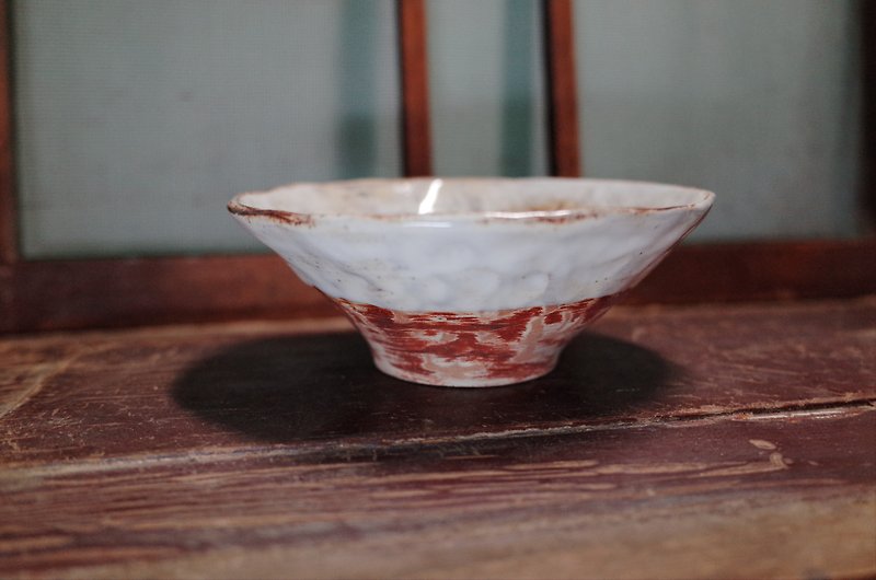 裂 Crack (小碗 - 红白3) - 花瓶/陶器 - 陶 白色
