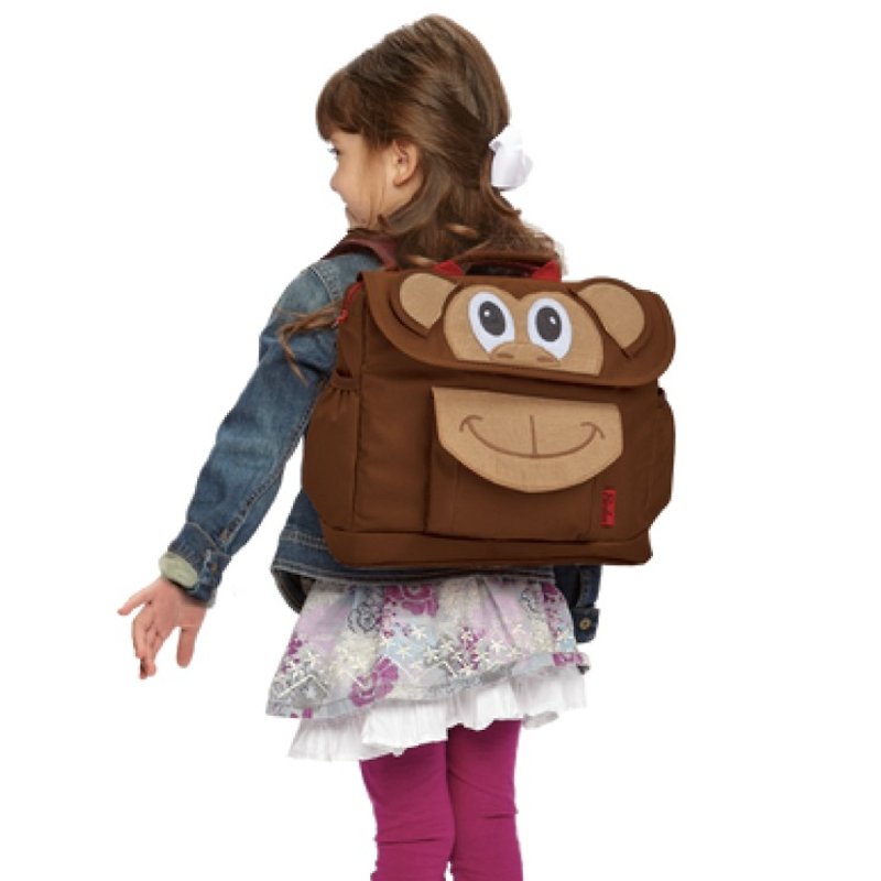 美国Bixbee3D动物童趣系列-聪明棕猴小童背包 - 其他 - 聚酯纤维 咖啡色