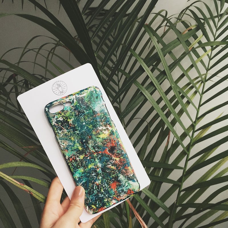 |Souvenirs|独家手绘丛林感 iPhone 7 Plus 手机壳电话壳 防水 不掉色 - 手机壳/手机套 - 压克力 绿色