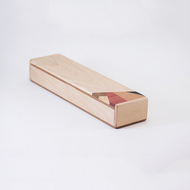特制拼木钢笔盒no.01 - 山毛榉 x 大美木豆 - 铅笔盒/笔袋 - 木头 多色