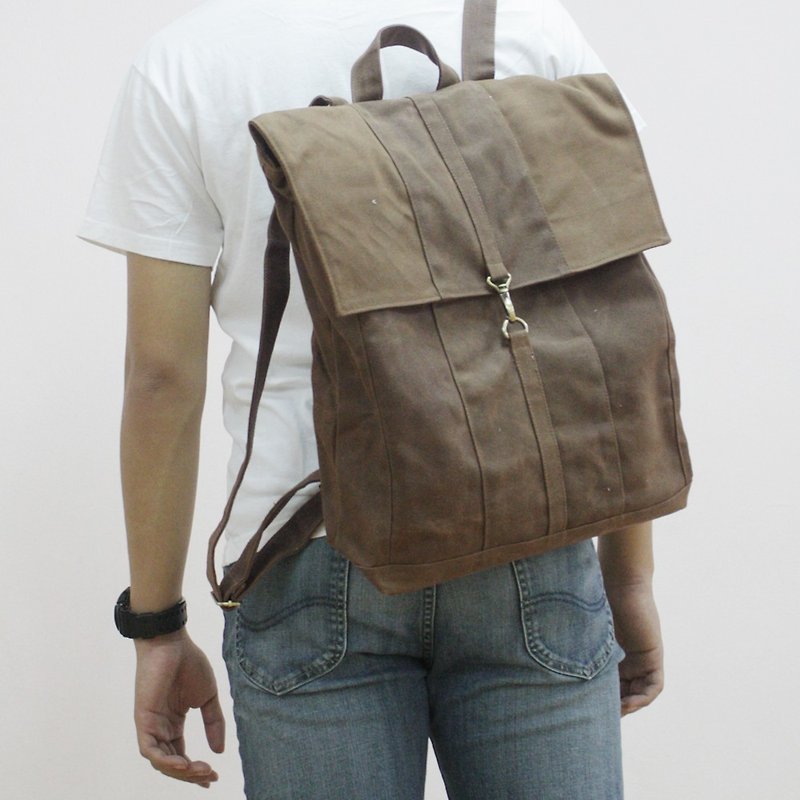 Men's Backpack / School Bag / Laptop Bag / Document Bag / Working Bag - FITT - 后背包/双肩包 - 其他材质 咖啡色