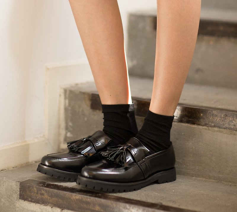 Lady Classic Black loafer 2.0 - 女款休闲鞋 - 真皮 黑色
