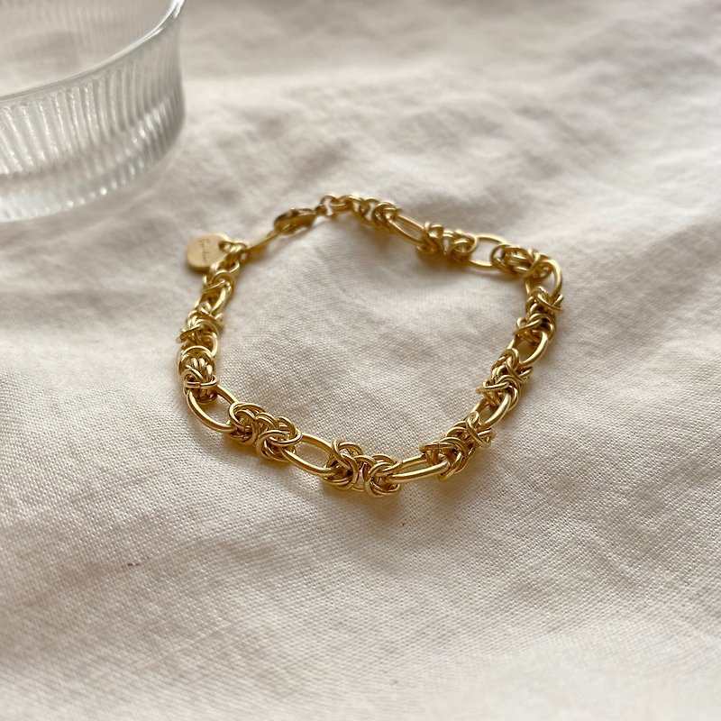 简单-黄铜手链 - 手链/手环 - 铜/黄铜 金色