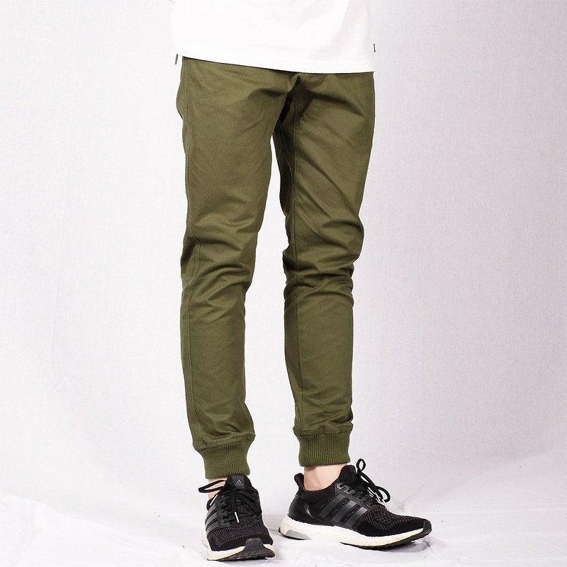 修身束口裤 Slim Jogger Version 2 /缩口裤/束脚裤/素色/简约 - 男士长裤 - 棉．麻 白色
