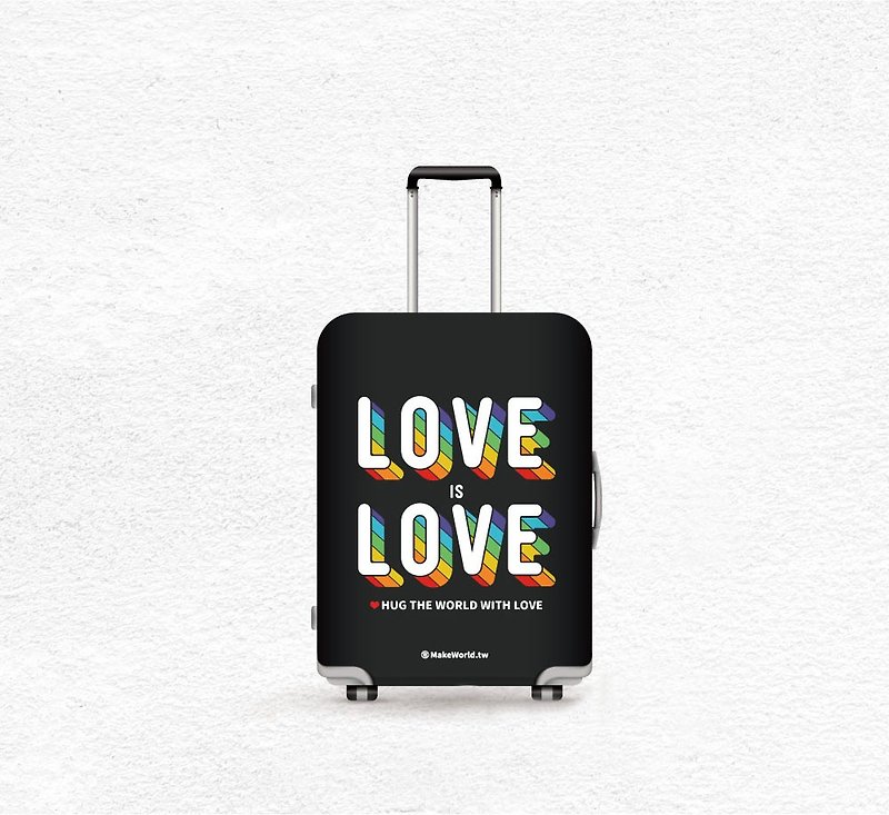 Make World 行李箱保护套 (彩虹-Love is Love/黑) - 行李箱/行李箱保护套 - 聚酯纤维 