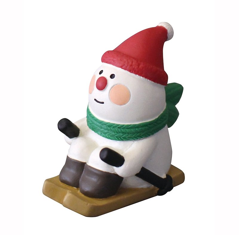 【日本Decole】圣诞限量款摆饰品★圣诞雪人滑雪乐 - 摆饰 - 其他材质 白色