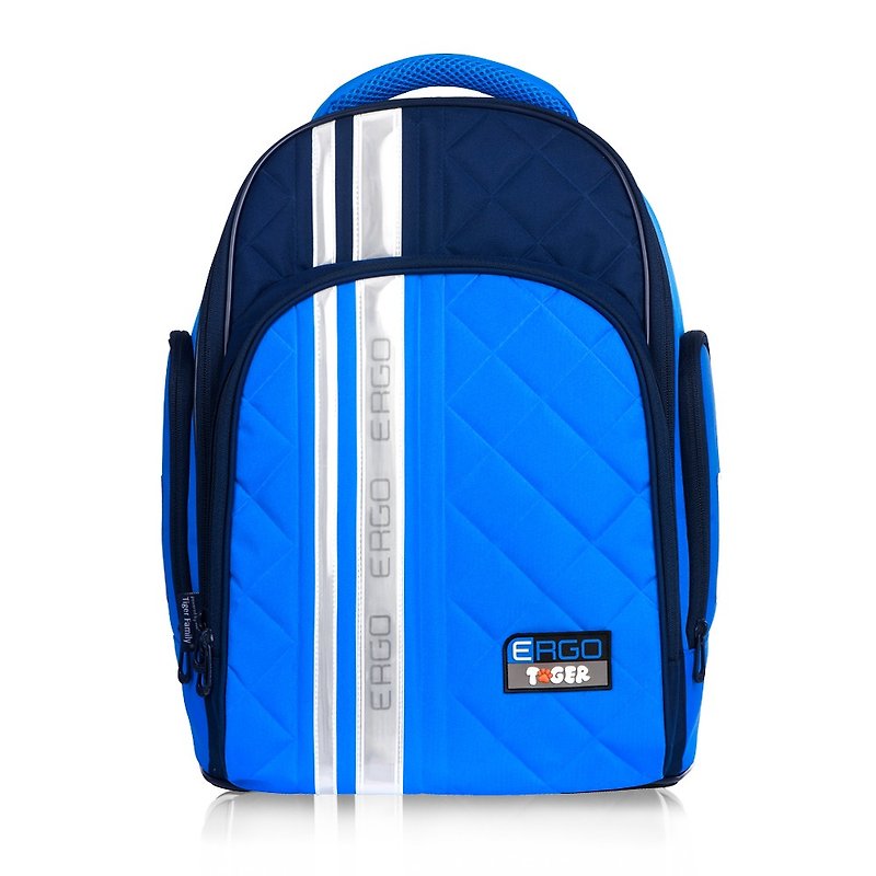 Tiger Family彩虹超轻量护脊书包+文具袋+铅笔盒-海军蓝 - 后背包/双肩包 - 防水材质 蓝色