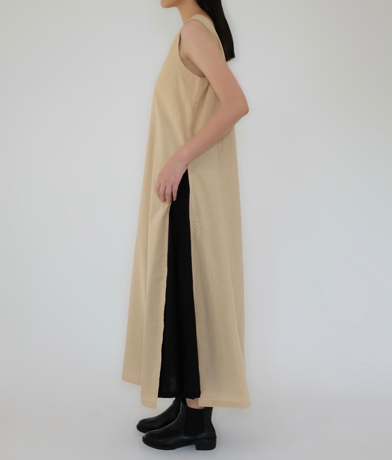 Curvy dress ver2 + cotton linen - 洋装/连衣裙 - 棉．麻 多色