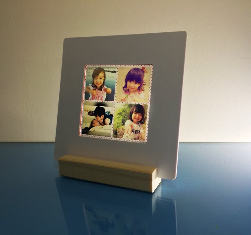 【定制化】微光透卡1张(拼贴你的相片)(木座) 周岁纪念 - 儿童家具 - 防水材质 透明