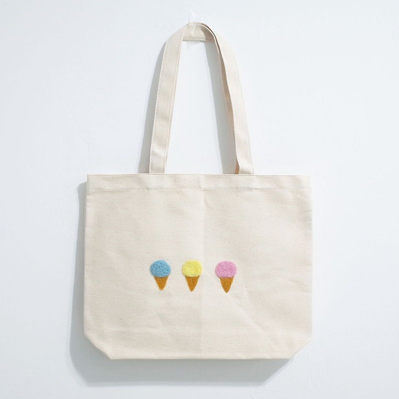 【Q-cute】袋子系列-冰淇淋 - 侧背包/斜挎包 - 棉．麻 多色