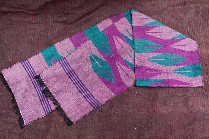 EARTH.er │DHAKA SCARF 尼泊尔花纹颈巾 #02│ :: 香港原创设计品牌 :: - 丝巾 - 纸 紫色