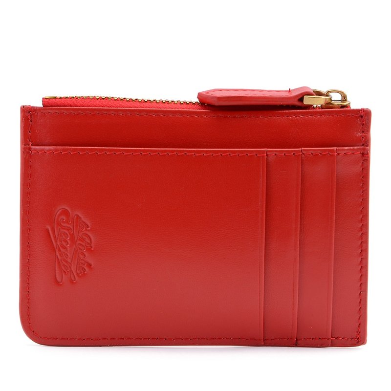 La Poche Secrete圣诞礼物 :可放口袋的卡夹零钱钥匙包_礼物红 - 零钱包 - 真皮 红色