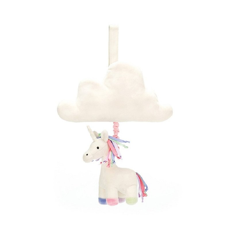 预购 Jellycat 音乐铃 Lollopylou Unicorn独角兽 - 玩具/玩偶 - 聚酯纤维 白色