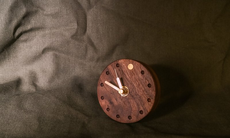座枱钟 - 时钟/闹钟 - 木头 咖啡色