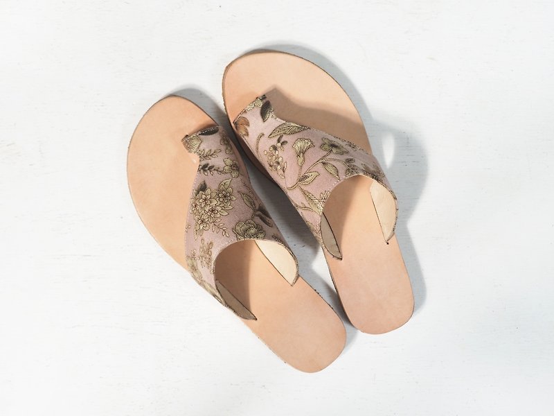 爱花凉鞋sandals-春分 - 拖鞋 - 其他材质 粉红色