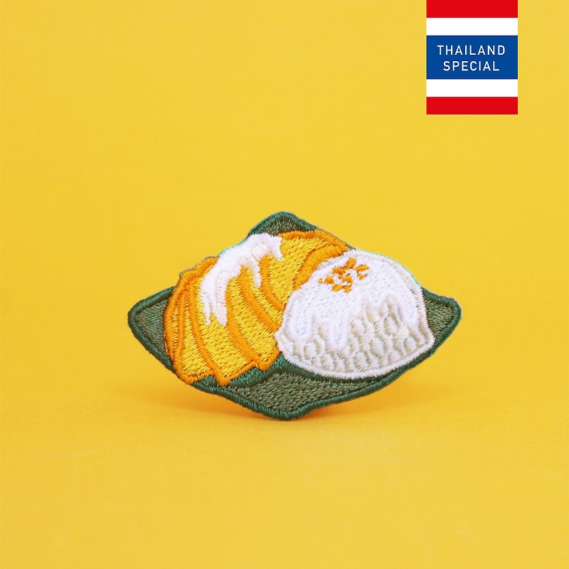 THAILAND SPECIAL - Mango Sticky Rice Iron On Patches - 徽章/别针 - 绣线 