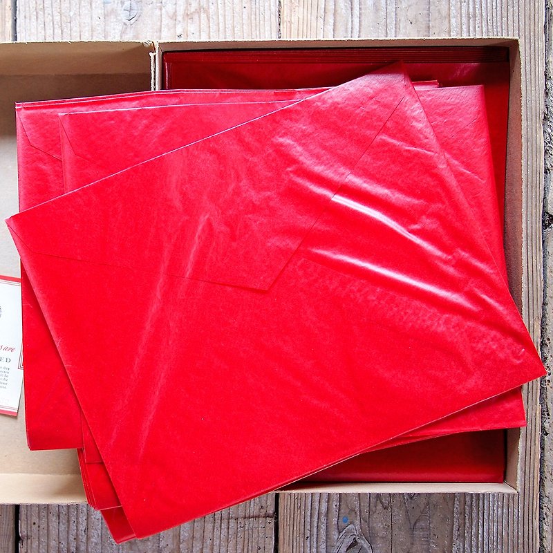 大きなベラム紙封筒 - 信封/信纸 - 纸 红色