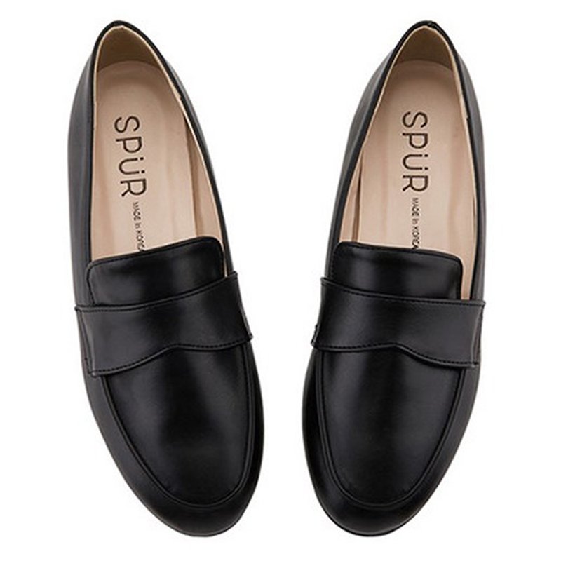 PRE-ORDER – SPUR 宽带简约乐福鞋 MS9005 BLACK - 女款牛津鞋/乐福鞋 - 人造皮革 黑色