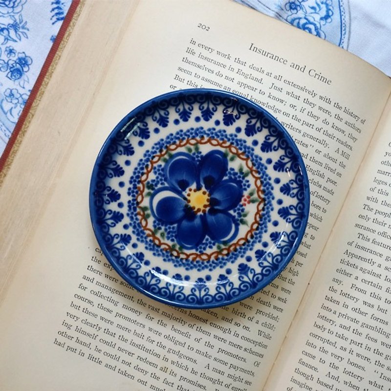 波兰手工绘画杯垫(大蓝花) - 杯垫 - 瓷 