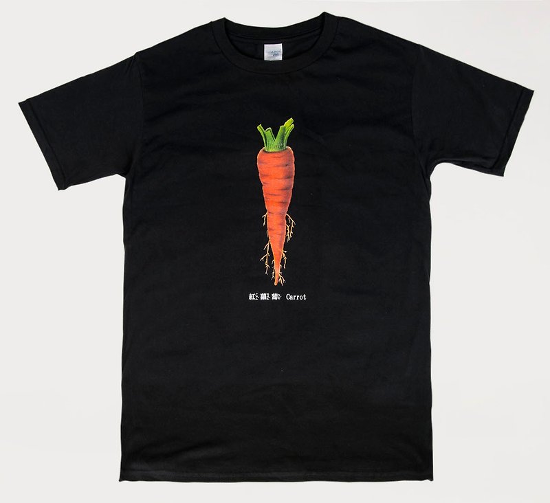 短袖T恤-红萝卜 Carrot - 中性连帽卫衣/T 恤 - 棉．麻 红色