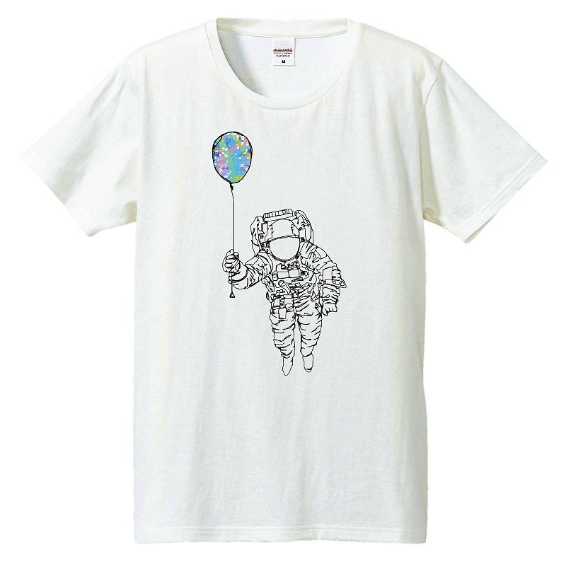 Tシャツ / Space balloon - 男装上衣/T 恤 - 棉．麻 白色