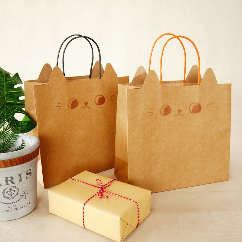 O-CAT－猫耳纸袋-大(款式只剩橘绳) - 纸盒/包装盒 - 纸 