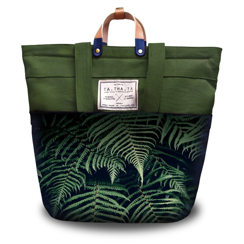 Swift Jungle book backpack : 4 ways bag : backpack, sling bag, tote bag, handbag - 后背包/双肩包 - 棉．麻 绿色