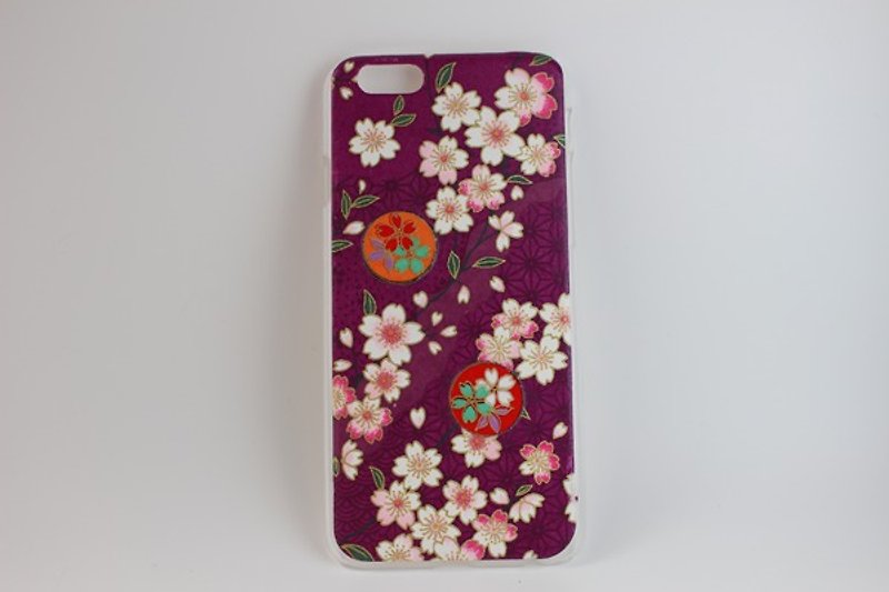 紫地桜文様和紙iPhoneカバー 6s(6)サイズ - 手机壳/手机套 - 纸 紫色