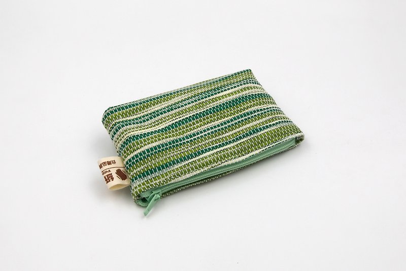 【纸布家】零钱包 波纹绿 纸线编织 - 零钱包 - 纸 绿色