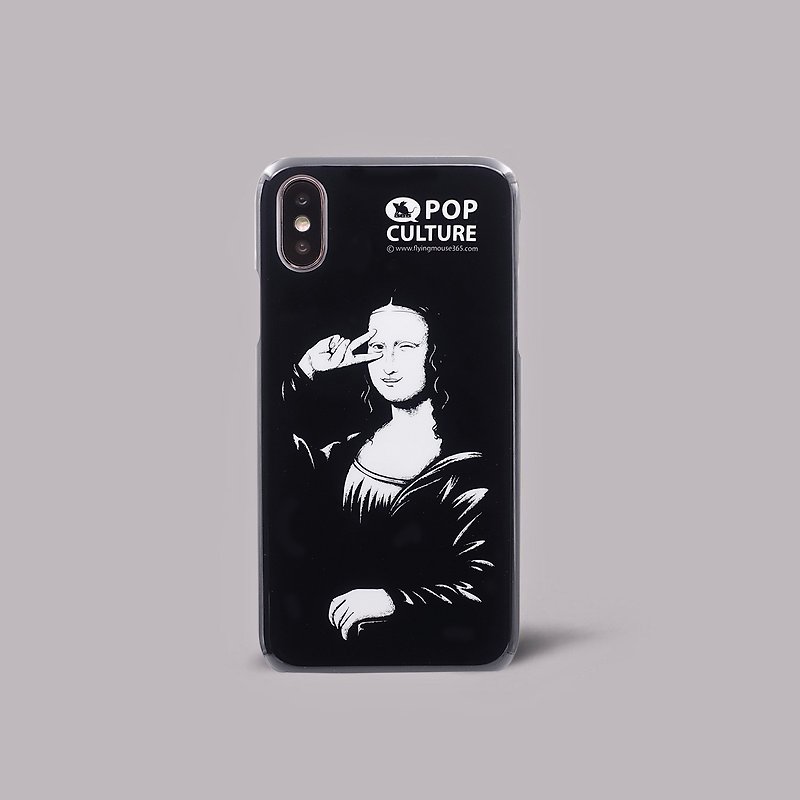 iPhone XS/X Case 蒙娜丽莎胜利微笑 超薄贴身设计手机壳 手机套 - 手机壳/手机套 - 塑料 黑色