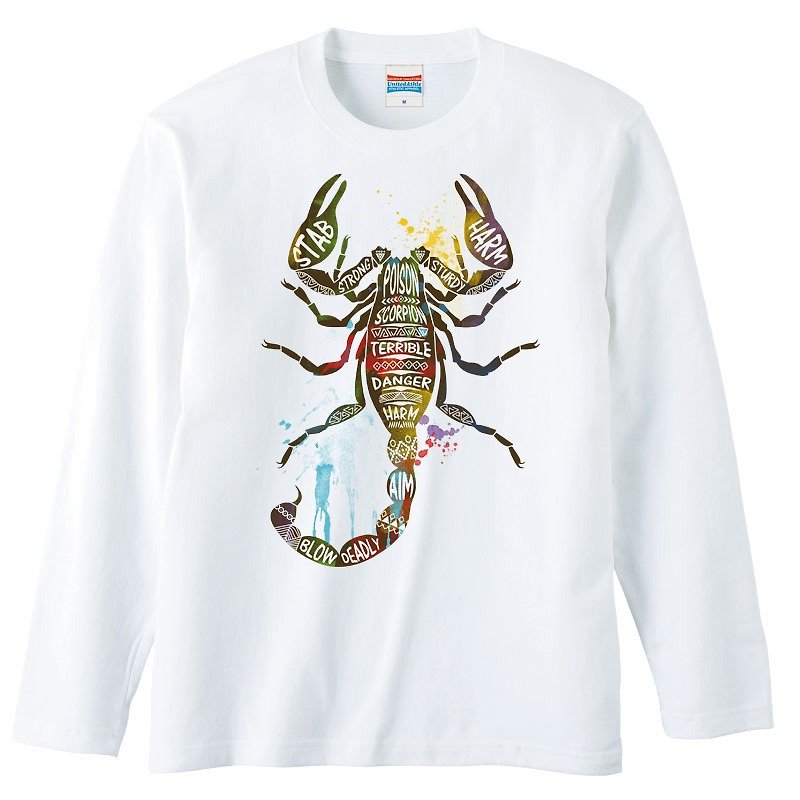 ロングスリーブTシャツ / scorpion - 男装上衣/T 恤 - 棉．麻 白色