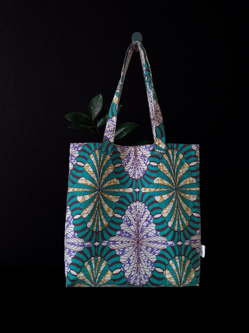 Handmade Summer  African Print Cotton Tote Bag Ankara - 手提包/手提袋 - 棉．麻 绿色