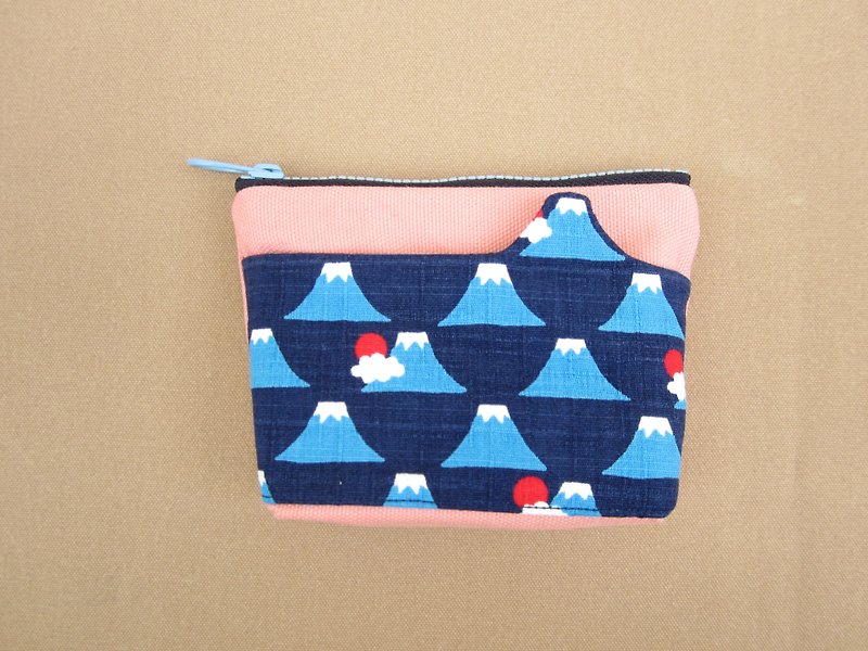 *富士山深蓝 /造型口袋零钱包 * - 零钱包 - 其他材质 蓝色