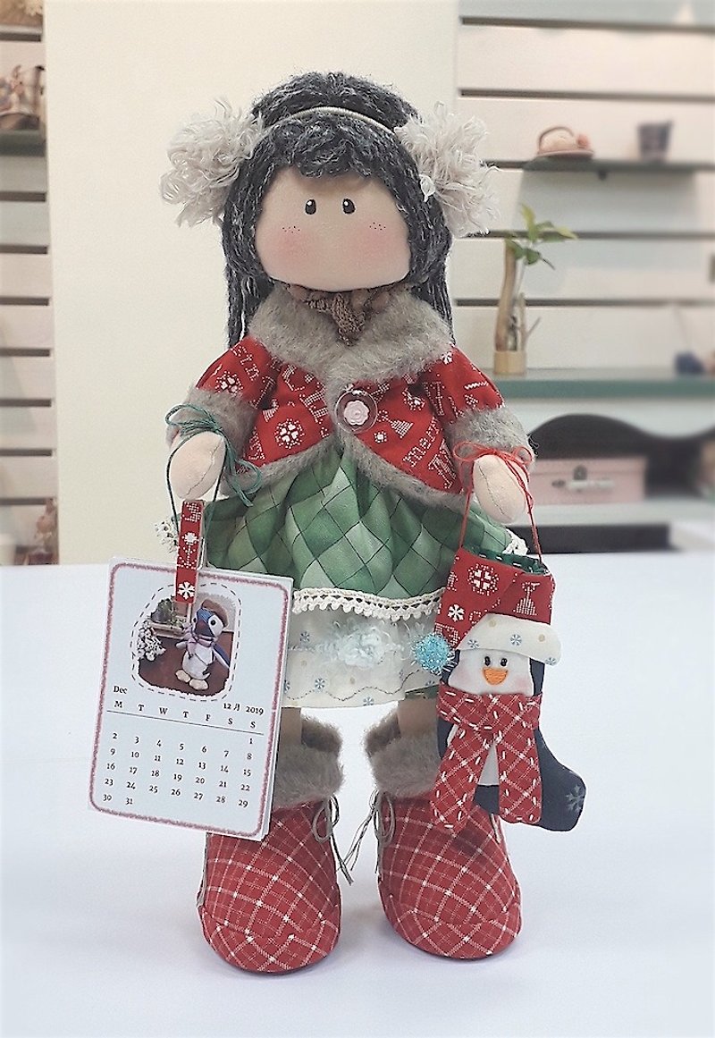 12月的日历女孩 手工布娃娃 - 玩偶/公仔 - 棉．麻 多色