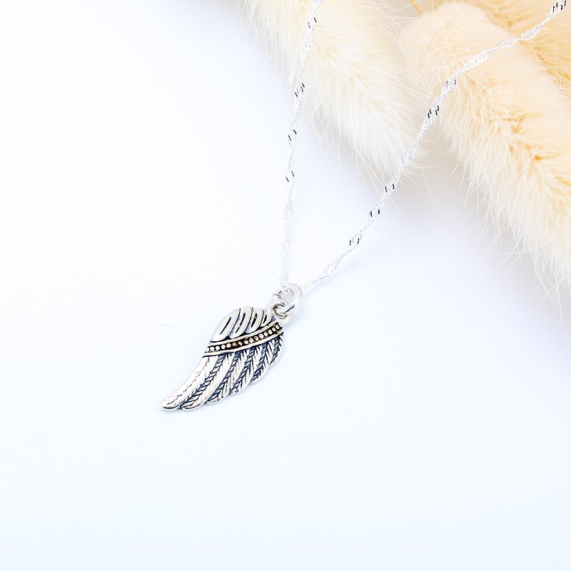 天使之翼 希望 翅膀 Wing s925 纯银 项链 情人节 礼物 - 项链 - 纯银 银色
