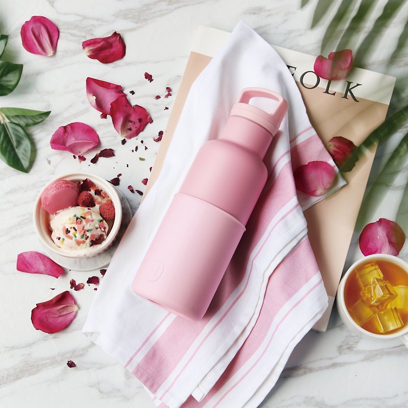 【Pinkoi 周年庆福袋】太妃+雪白-玫瑰粉双瓶组合 - 水壶/水瓶 - 其他金属 粉红色