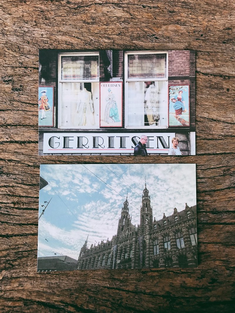 世界的风景。阿姆斯特丹 摄影明信片 两张一组 青青的岛 - 卡片/明信片 - 纸 