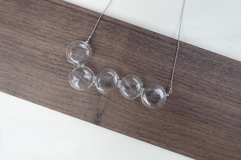 海浪玻璃泡泡项链 - 项链 - 玻璃 透明